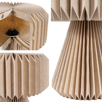 Zelda 12.8" Modern Art Deco Paper Pleated Shade Accent LED Table Lamp